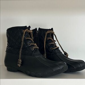 Steve Madden Quilted Black Women's Duck Boots